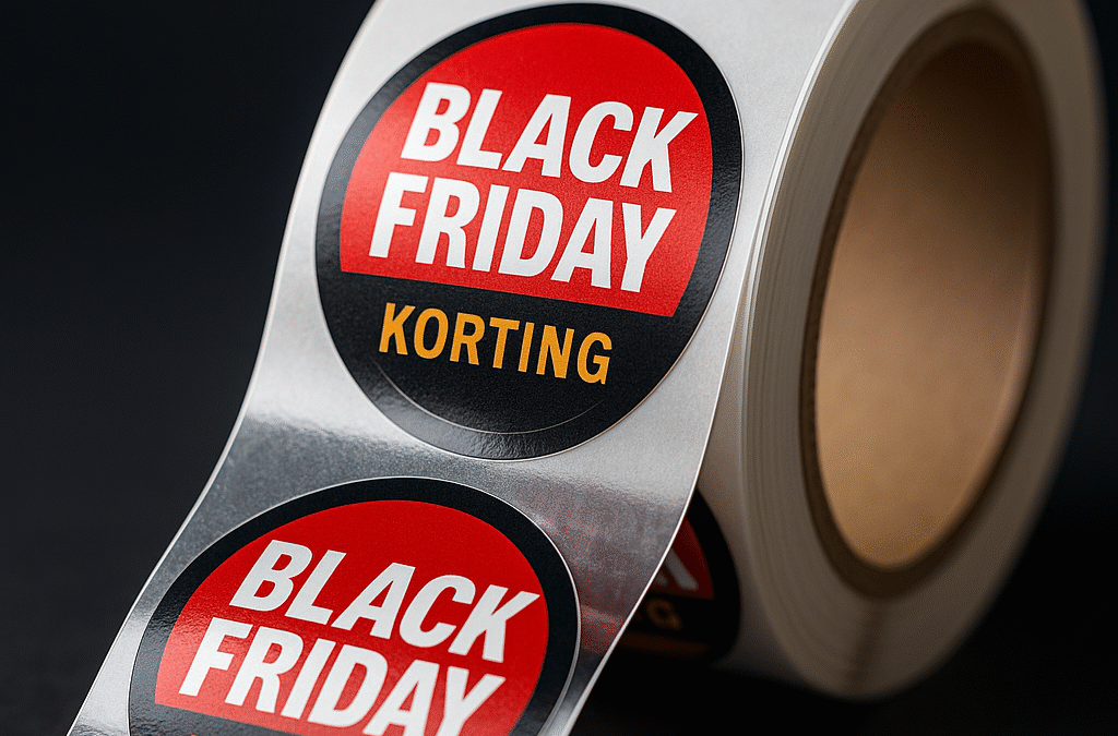 Zo scoor je tijdens Black Friday met het bestellen van stickers op rol